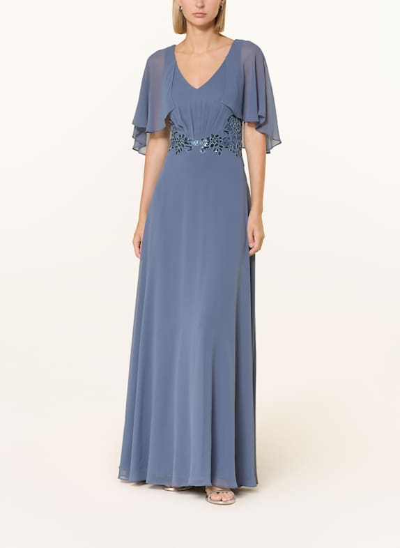Vera Mont Robe de soirée à paillettes BLEU GRIS