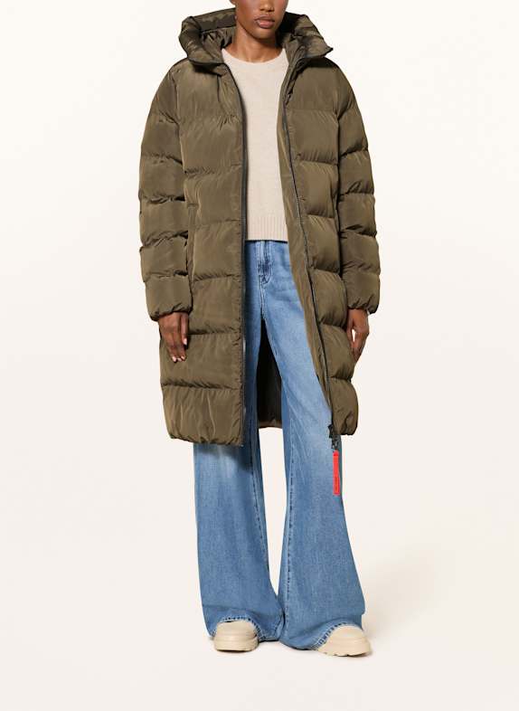 No.1 Como ZERMATT quilted coat DARK BROWN