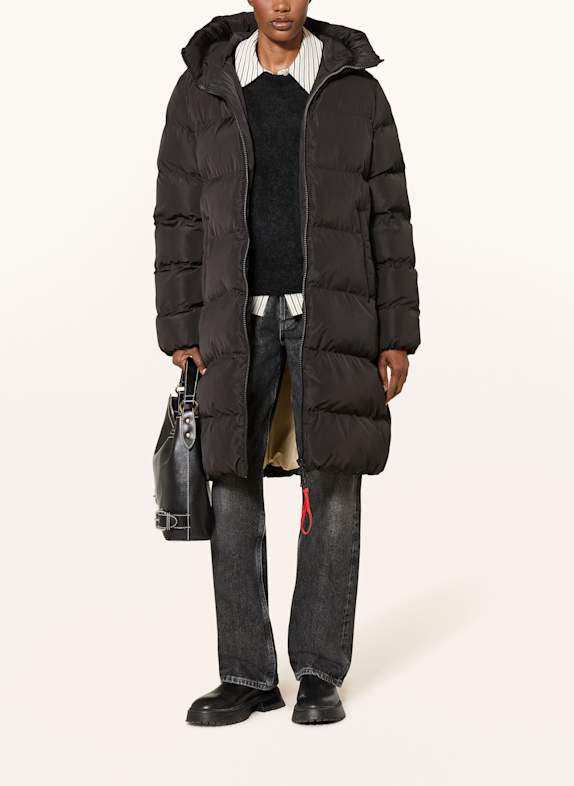 No.1 Como ZERMATT quilted coat BLACK