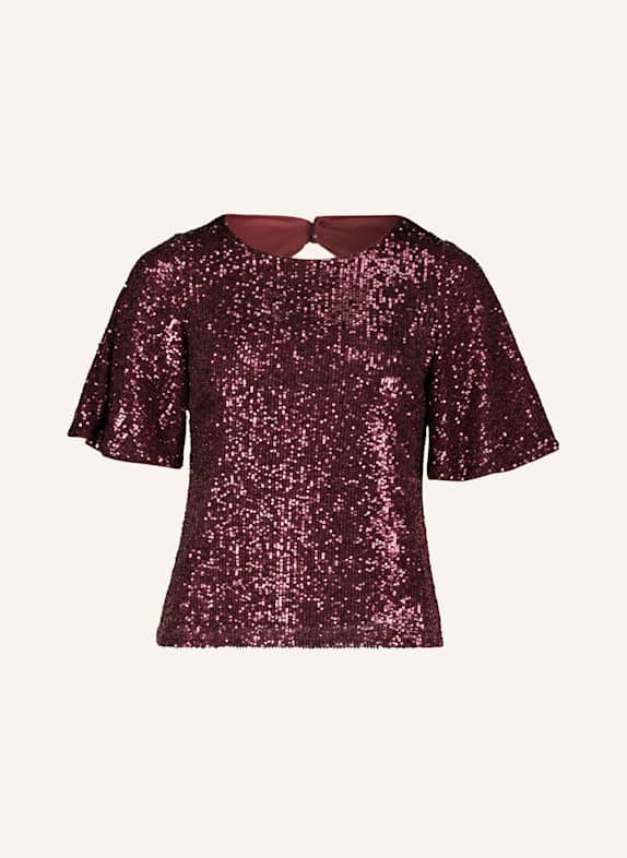 V by Vera Mont Blusenshirt mit Pailletten DUNKELROT
