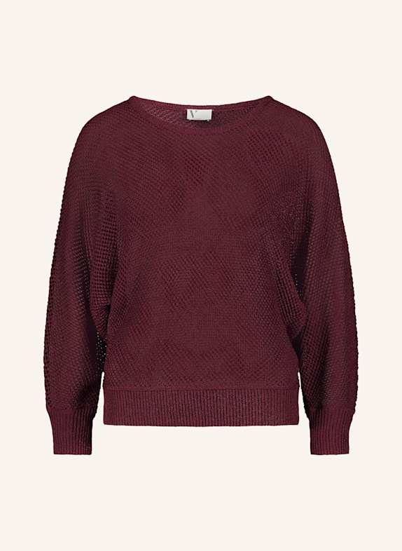 V by Vera Mont Pullover mit Glitzergarn DUNKELROT
