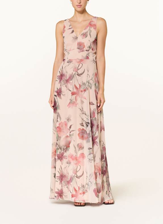 V by Vera Mont Abendkleid mit Cut-outs CREME/ DUNKELROT/ KHAKI