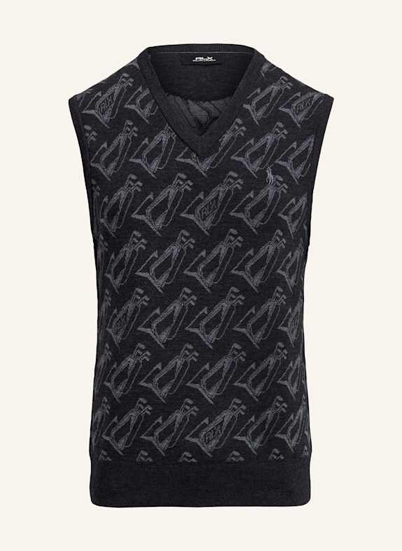 RLX RALPH LAUREN Pullunder mit Merinowolle DUNKELGRAU