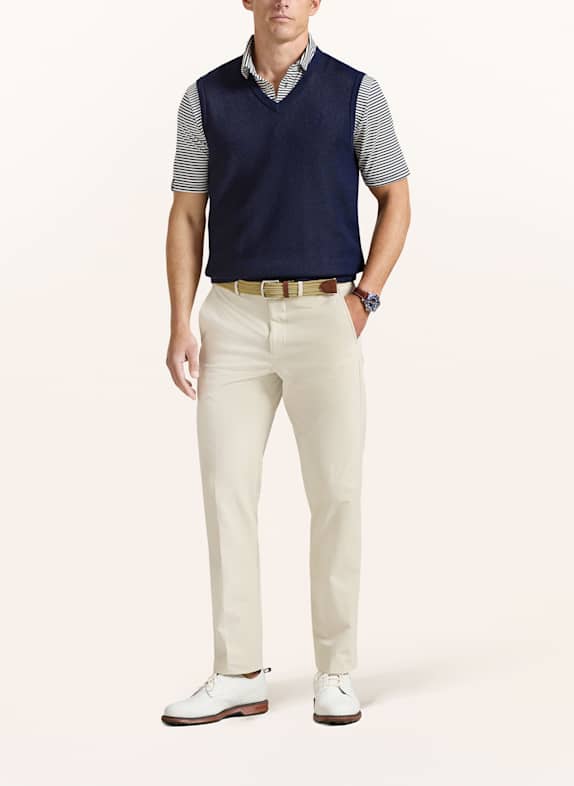 RLX RALPH LAUREN Pull sans manches en laine mérinos BLEU FONCÉ
