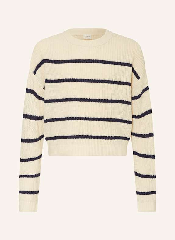 s.Oliver RED Pullover ECRU/ DUNKELBLAU