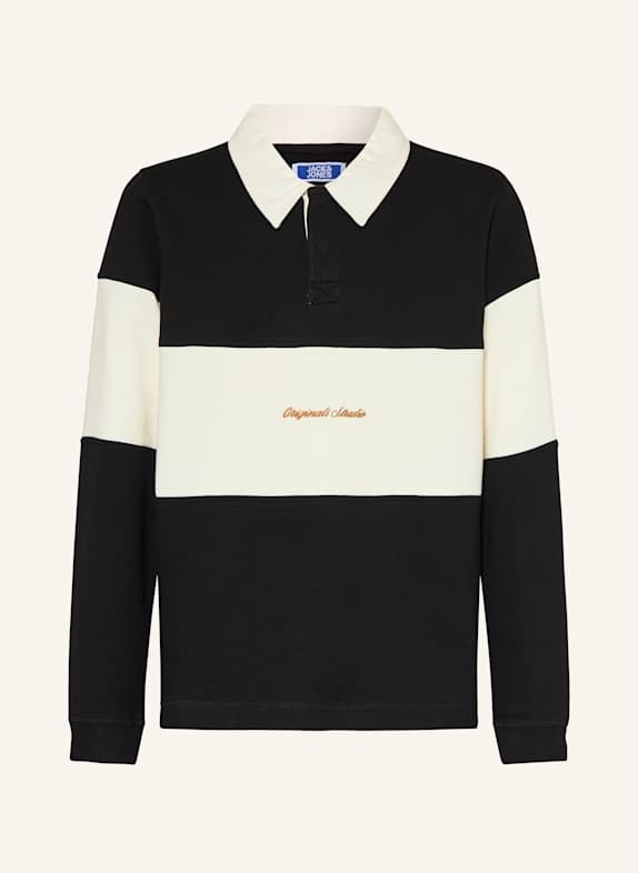 JACK&JONES Bluza nierozpinana BOYFRIEND CREW CZARNY/ BIAŁY