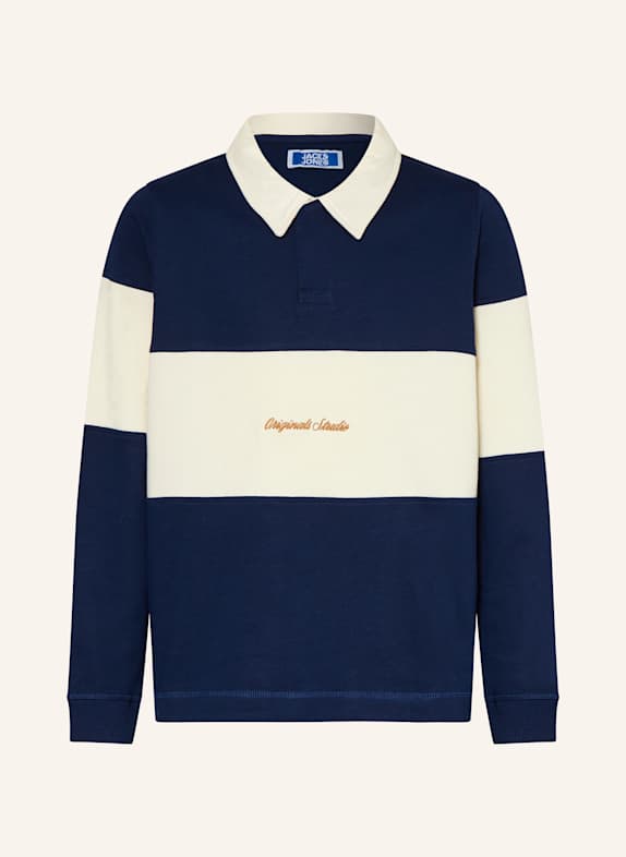 JACK&JONES Bluza nierozpinana BOYFRIEND CREW GRANATOWY/ BIAŁY
