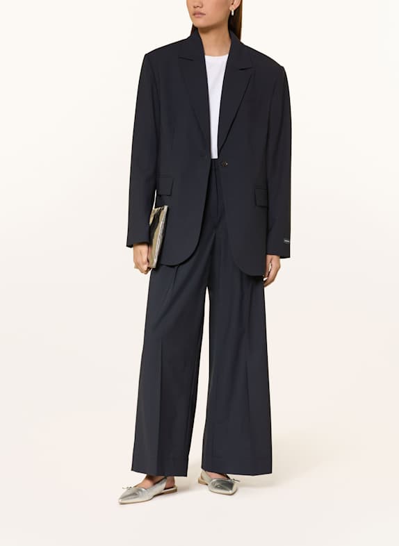 Herskind Lang blazer YAGO MØRKEBLÅ / HVID