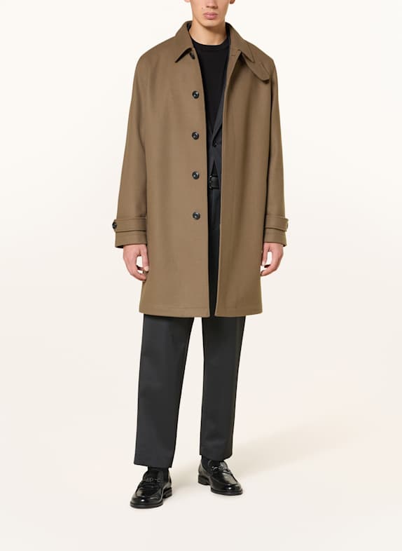 HUGO Wollmantel MAVER2542 KHAKI