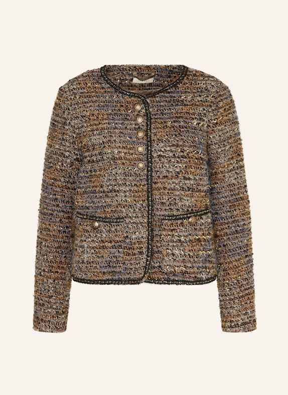 lilienfels Blazer mit Glitzergarn DUNKELBLAU/ BRAUN/ GOLD