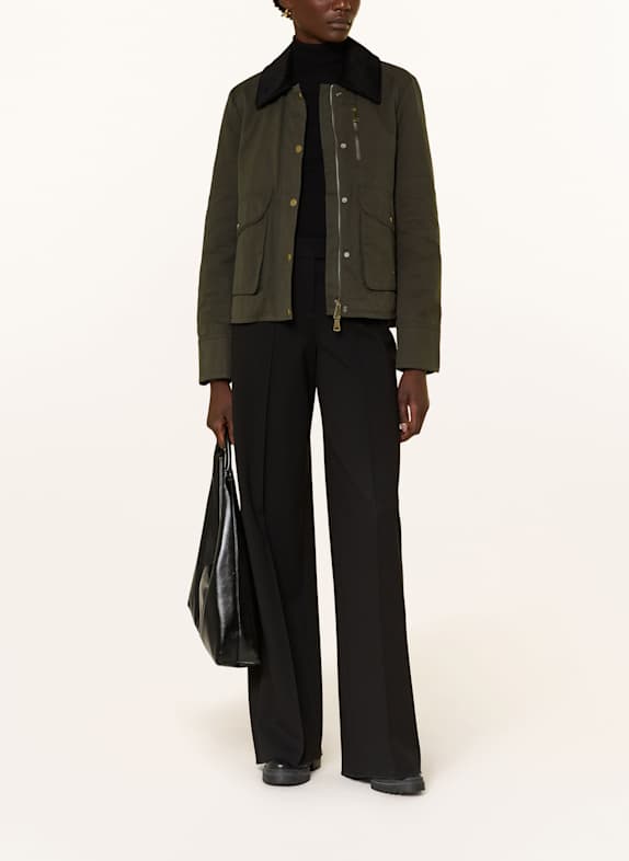 lilienfels Fieldjacke im Materialmix OLIV