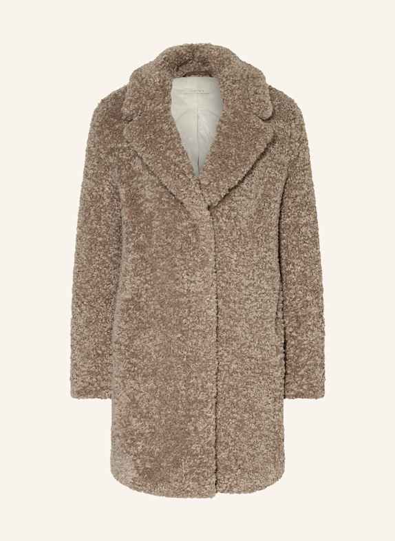 lilienfels Teddyfell-Mantel TAUPE