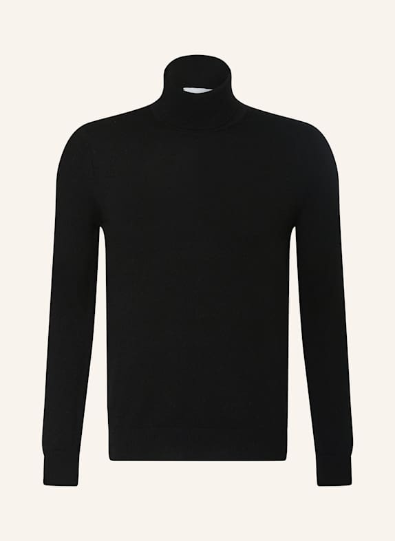 FTC CASHMERE Rollkragenpullover aus Cashmere DUNKELBLAU