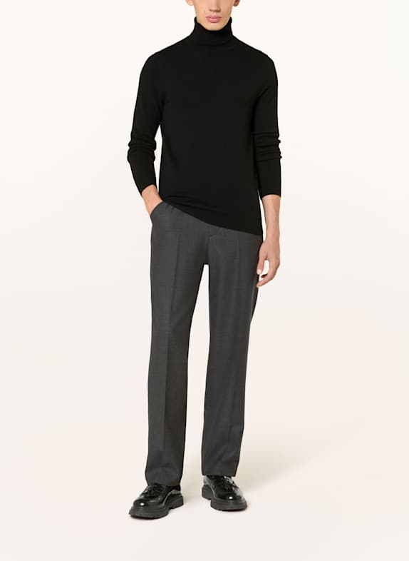 FTC CASHMERE Trui met col van kasjmier DONKERBLAUW