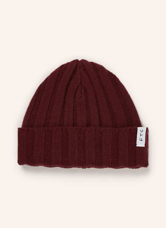 FTC CASHMERE Cashmere-Mütze DUNKELROT