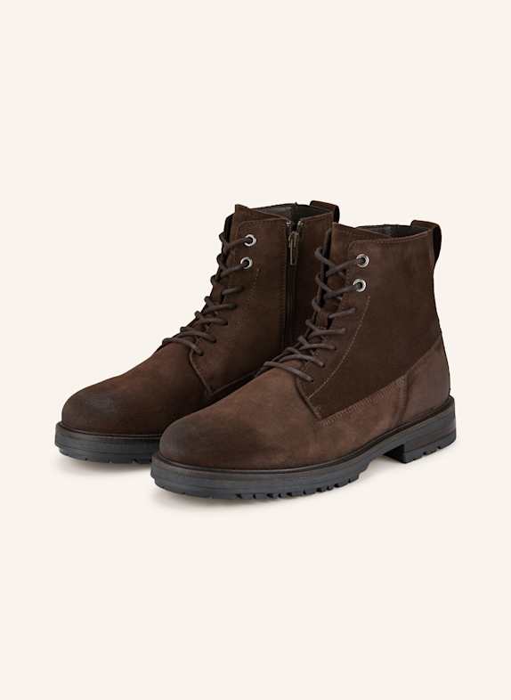 Marc O'Polo Schnürstiefel DUNKELBRAUN