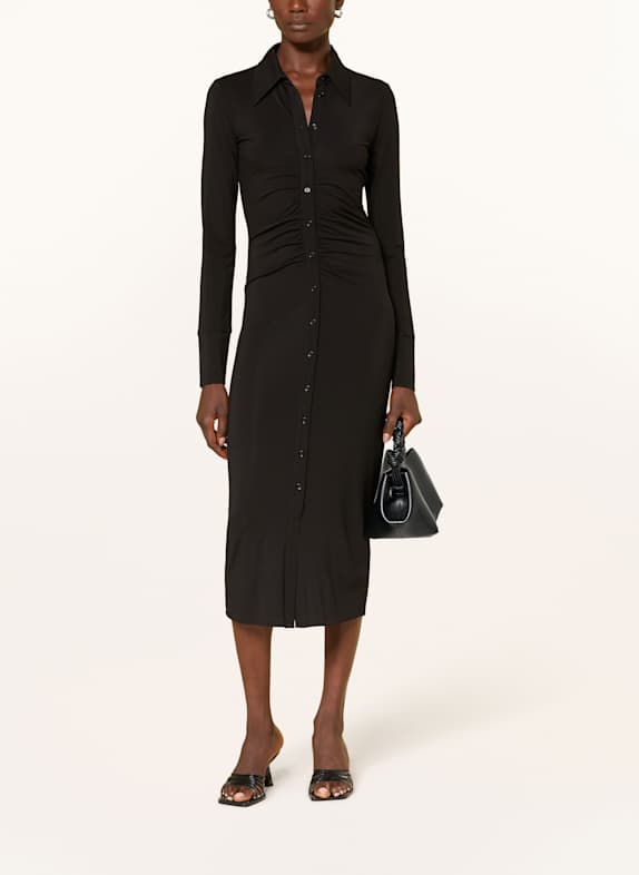 PATRIZIA PEPE Hemdblusenkleid SCHWARZ