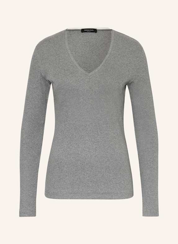 FABIANA FILIPPI Longsleeve mit Schmuckperlen GRAU