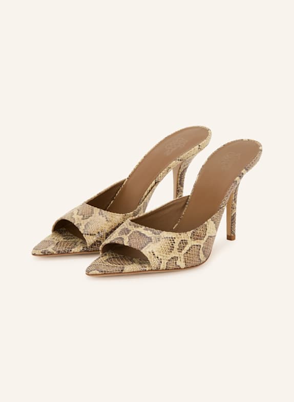 GIA BORGHINI Mules PERNI04 BEIGE/ BLACK