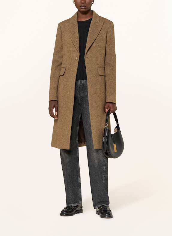 POLO RALPH LAUREN Wollmantel BRAUN / DUNKELBRAUN