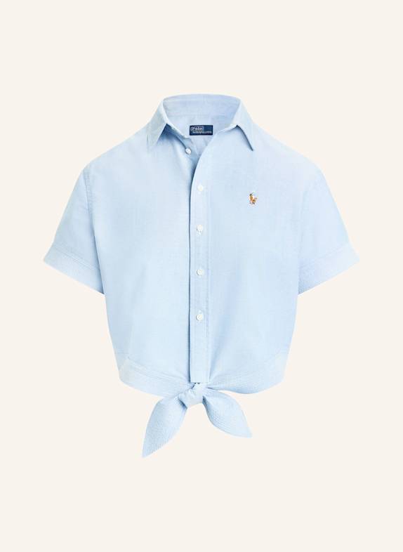 POLO RALPH LAUREN Cropped-Hemdbluse HELLBLAU