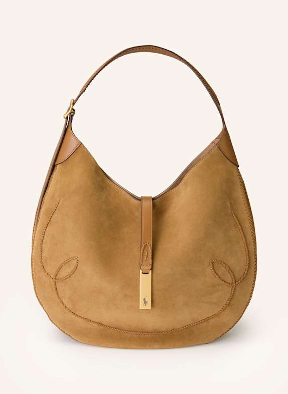 POLO RALPH LAUREN Schultertasche POLO ID CAMEL/ COGNAC