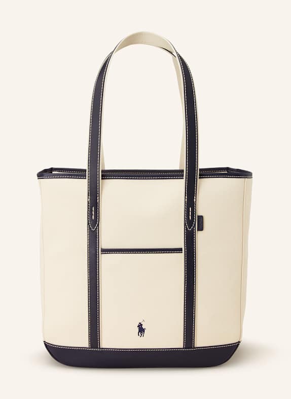 POLO RALPH LAUREN Shopper ECRU/ DARK BLUE