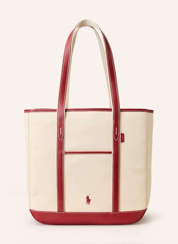 POLO RALPH LAUREN Shopper ECRU/ DUNKELROT