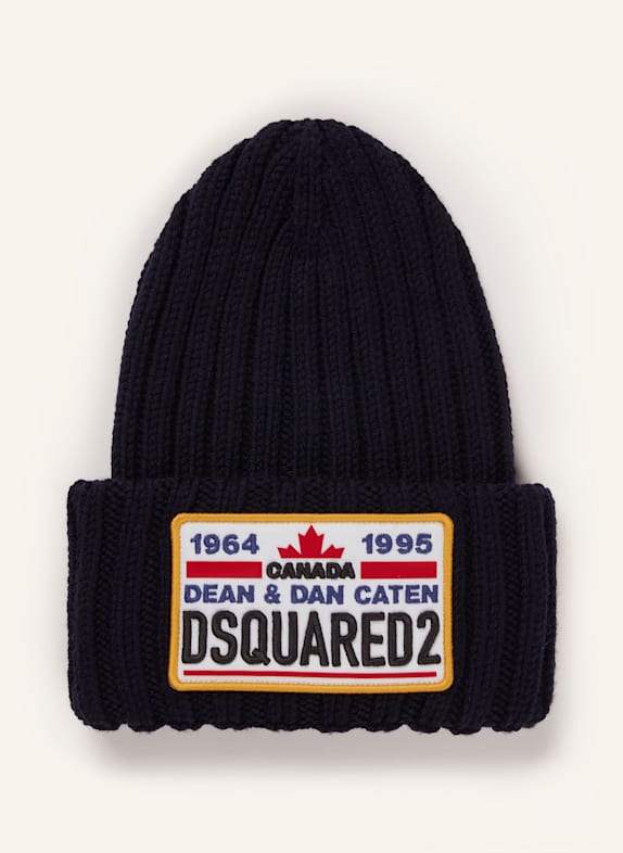 DSQUARED2 Mütze RISVOLTO DUNKELBLAU
