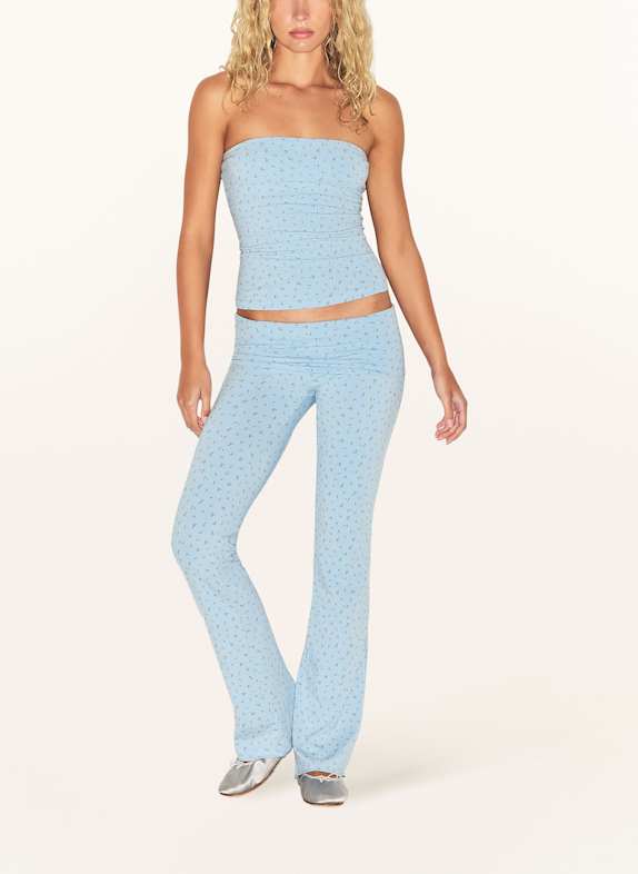 SKIMS Loungebroek COTTON JERSEY POWDER BLUE MICRO FLORAL POWDER BLUE MICRO FL