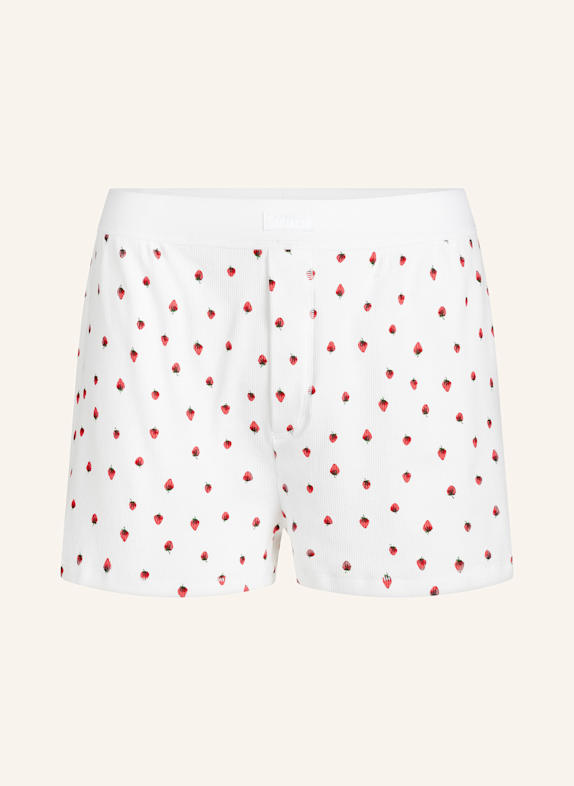 SKIMS Lounge-Shorts COTTON RIB SNOW STRAWBERRY PRINT SNOW STRAWBERRY PRIN