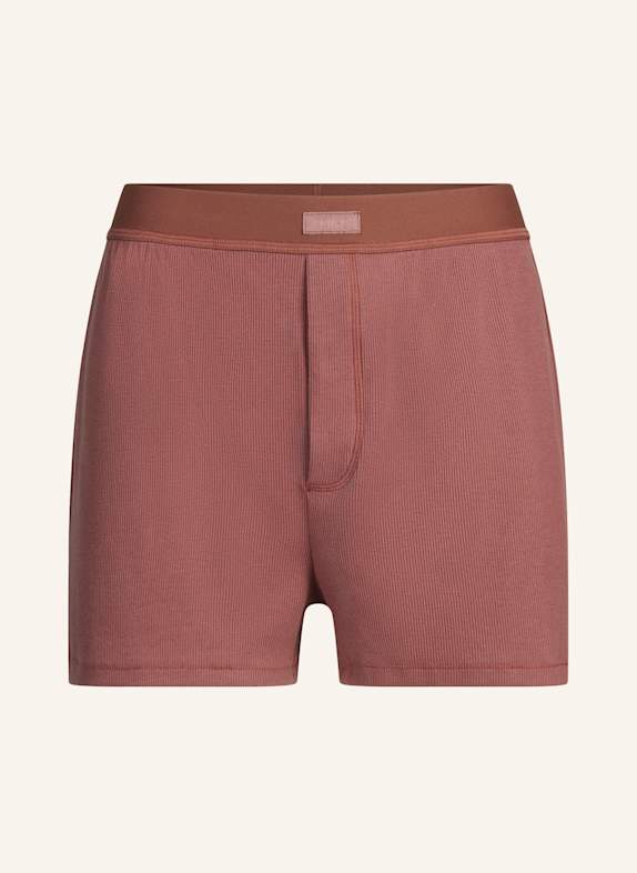 SKIMS Lounge-Shorts COTTON RIB redwood redwood