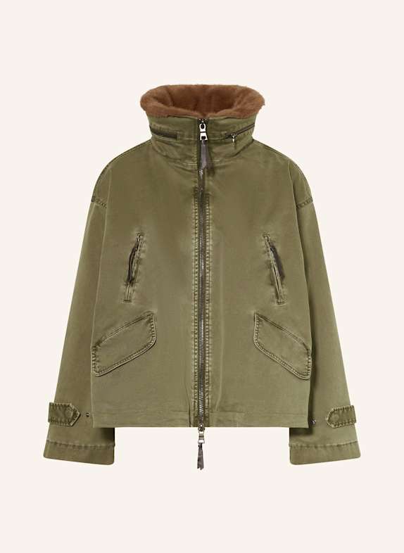 BLONDE No.8 Jacke mit Kunstfell OLIV