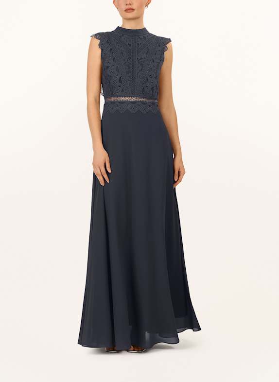 APART Abendkleid mit Lochspitze DUNKELBLAU