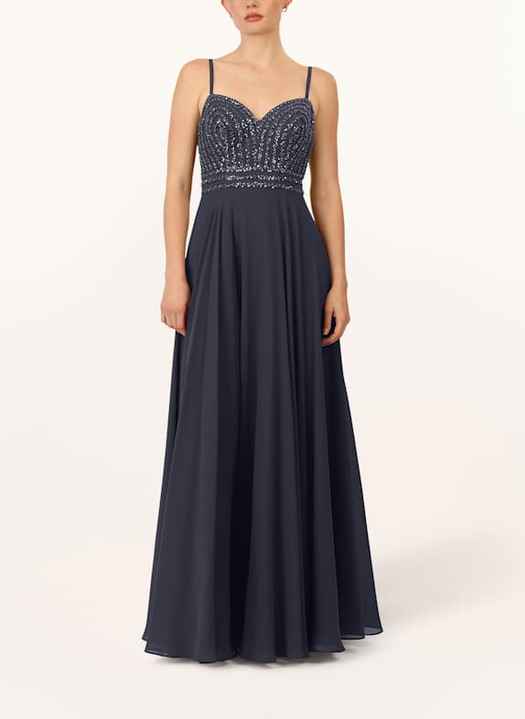 APART Abendkleid mit Pailletten DUNKELBLAU