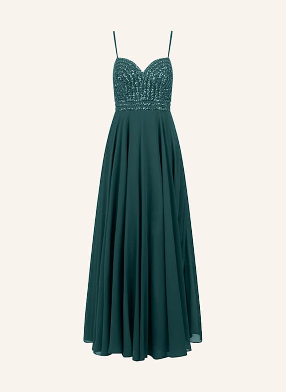 APART Abendkleid mit Pailletten DUNKELGRÜN