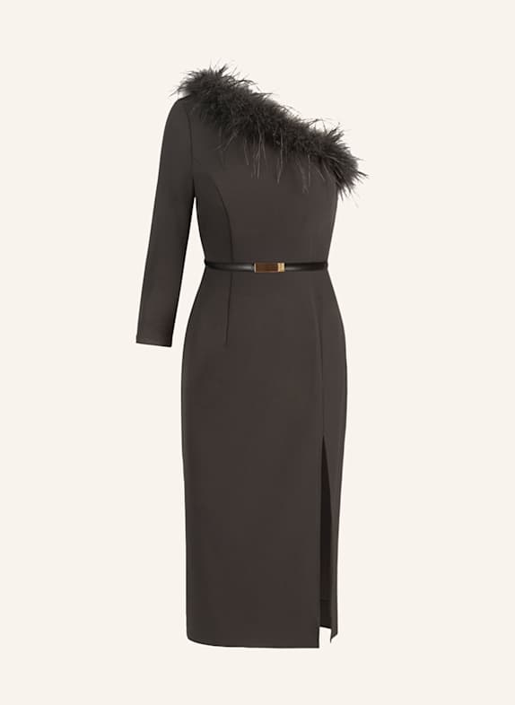 APART One-Shoulder-Kleid SCHWARZ