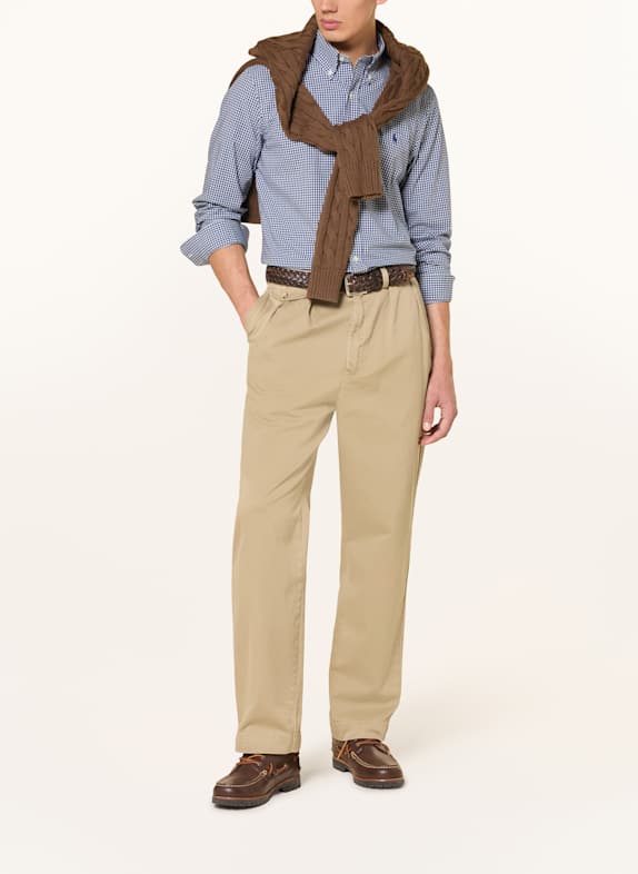 POLO RALPH LAUREN Hemd Custom Fit DUNKELBLAU / WEISS