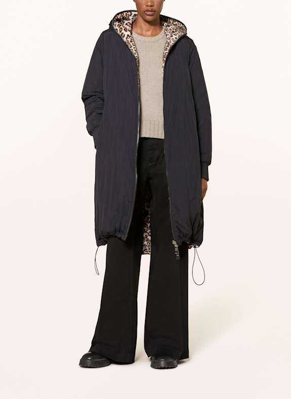 No.1 Como NORA reversible coat BLACK/ BEIGE