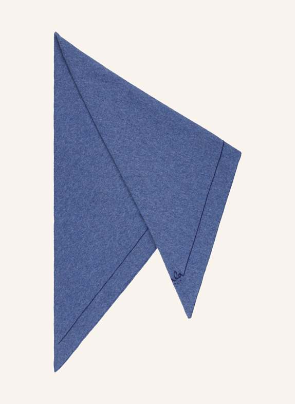 Lala Berlin Dreieckstuch SOLID aus Cashmere BLAU
