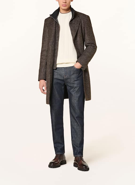 BOSS Mantel HYDE DUNKELBRAUN / BEIGE