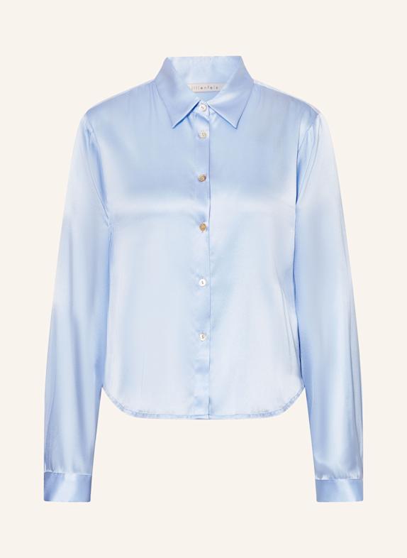 lilienfels Hemdbluse aus Seide HELLBLAU