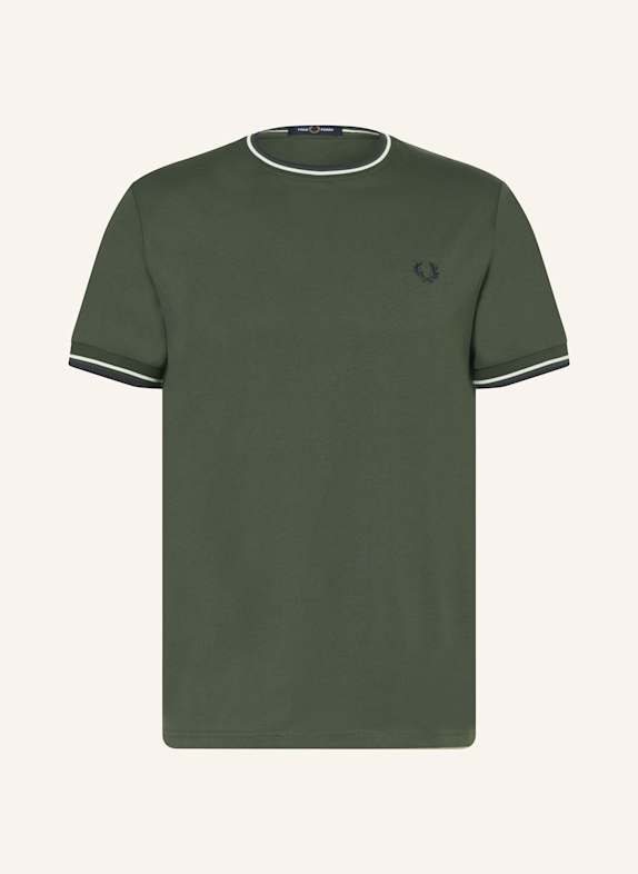 FRED PERRY T-Shirt DUNKELGRÜN
