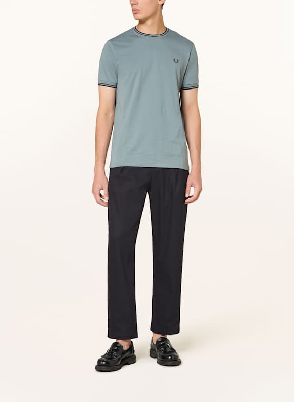 FRED PERRY T-shirt BLAUWGRIJS