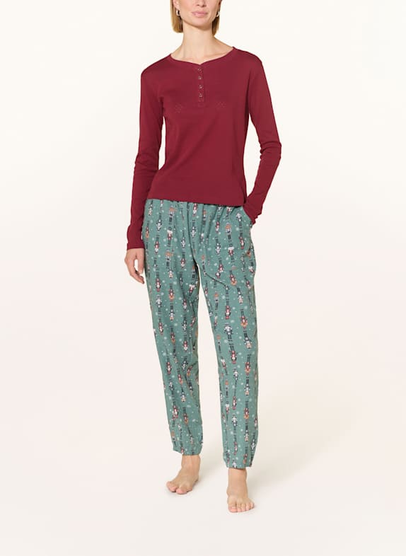 JOCKEY Sovbyxor EVERDAY FLANNEL i flanell RÖD / MÖRKBLÅ / VIT