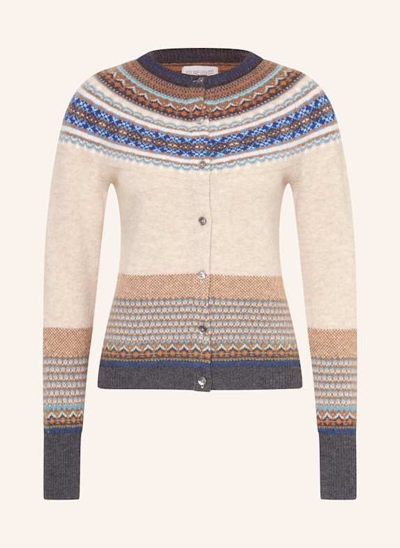 ERIBÉ Strickjacke ALPINE CREME/ COGNAC/ BLAU