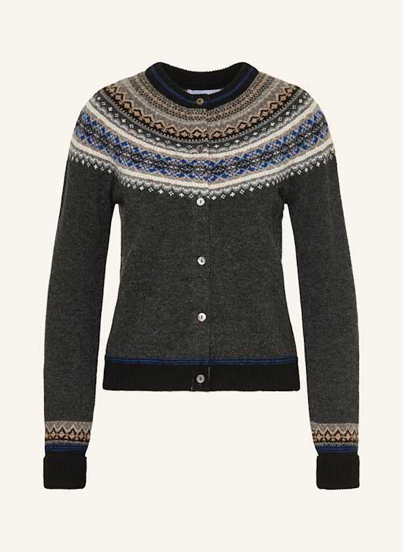 ERIBÉ Strickjacke ALPINE DUNKELGRAU/ BLAU/ CREME
