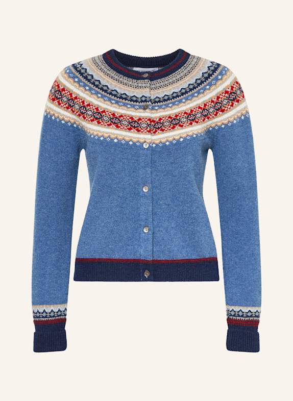 ERIBÉ Strickjacke ALPINE BLAU/ DUNKELBLAU/ ROT