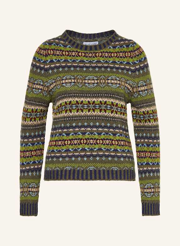ERIBÉ Pullover KINROSS KHAKI/ DUNKELBLAU/ HELLBLAU