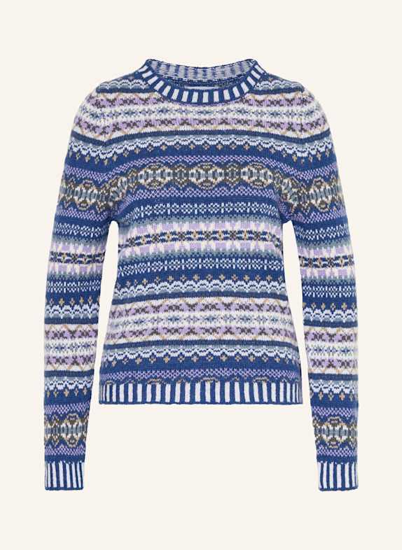 ERIBÉ Pullover KINROSS BLAU/ HELLLILA/ WEISS